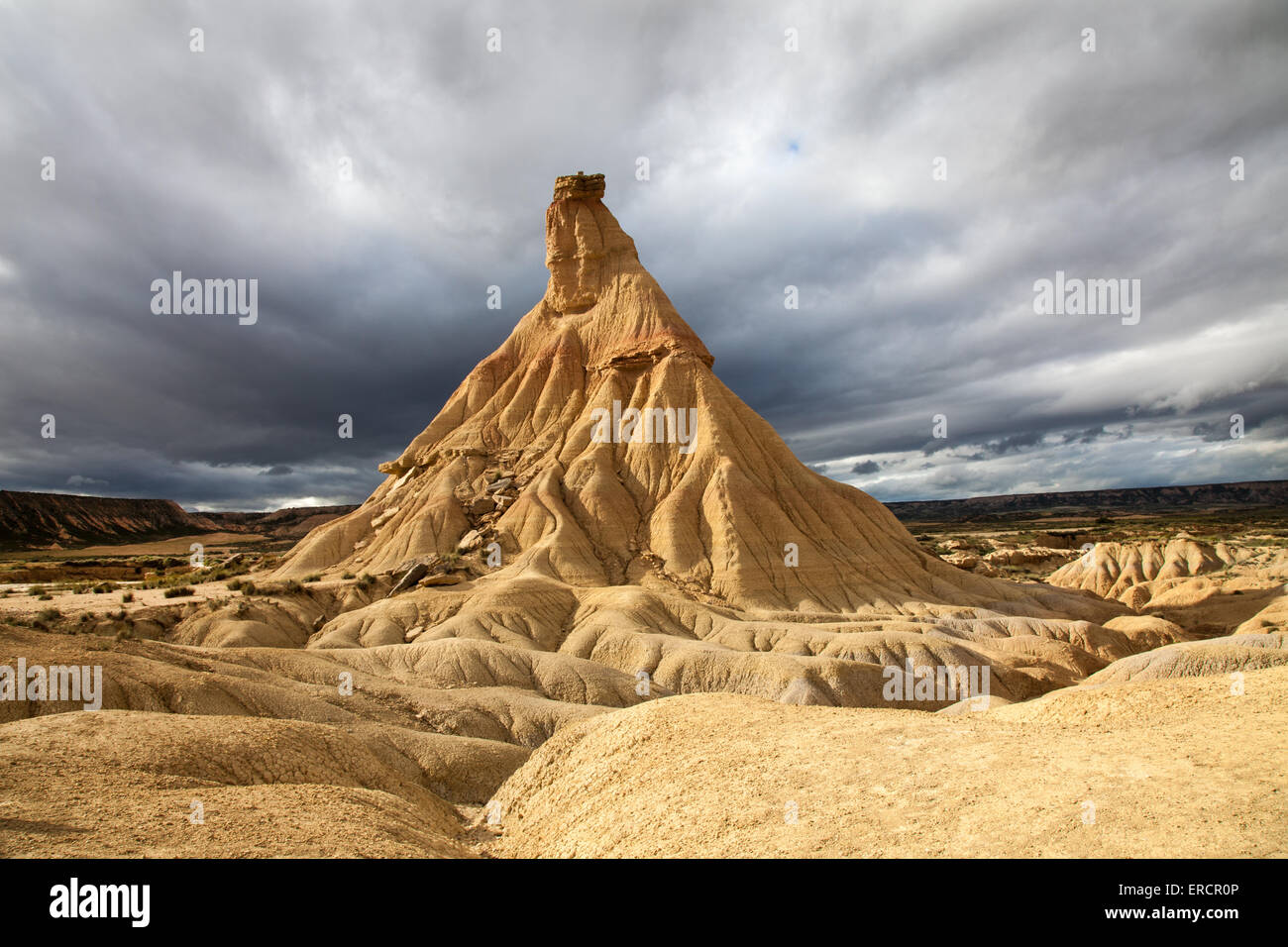 Cabezo Castildetierra, Bardenas Reales Stockfoto