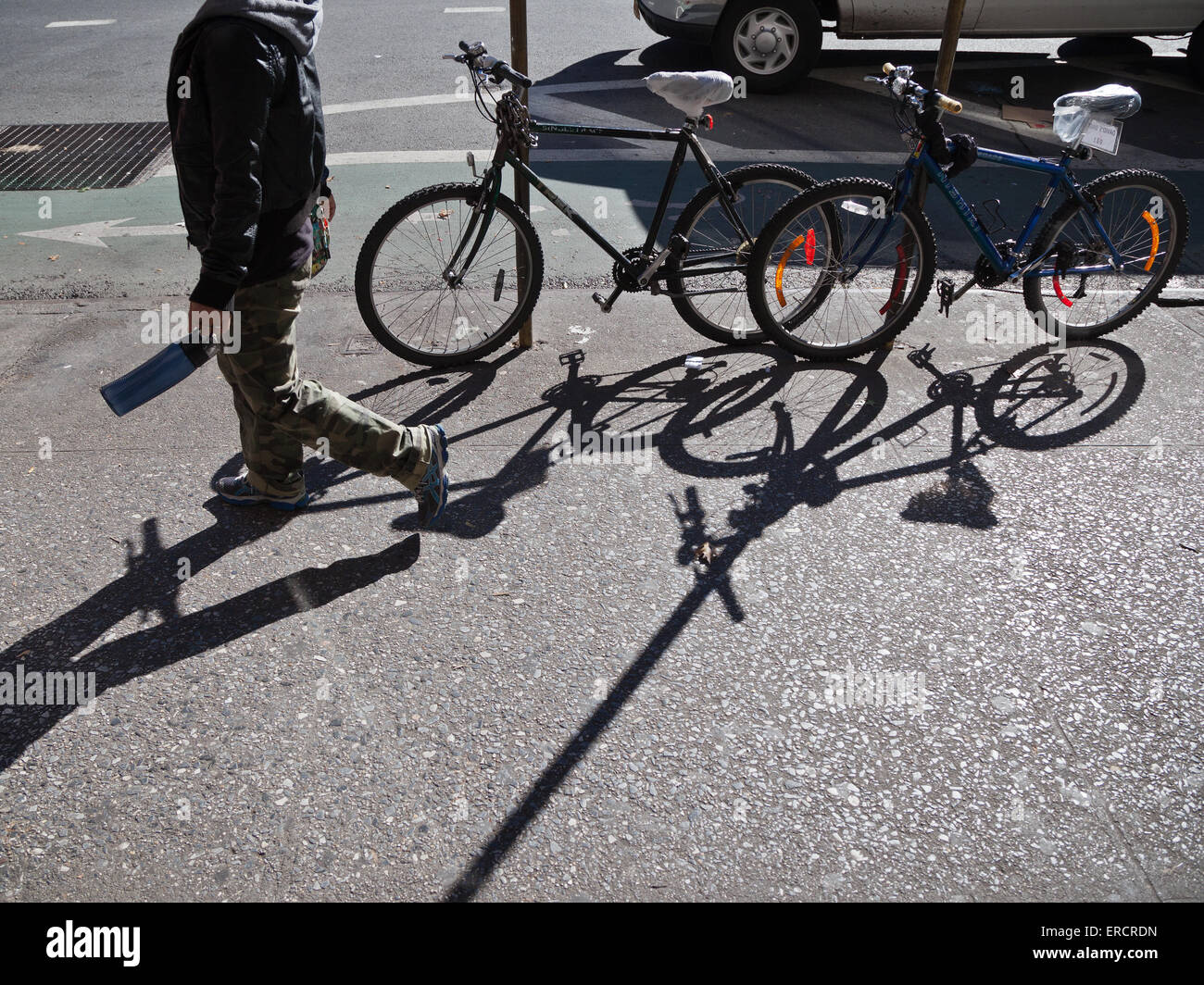 A Straßenszene in Manhattan, New York, Vereinigte Staaten von Amerika. Stockfoto