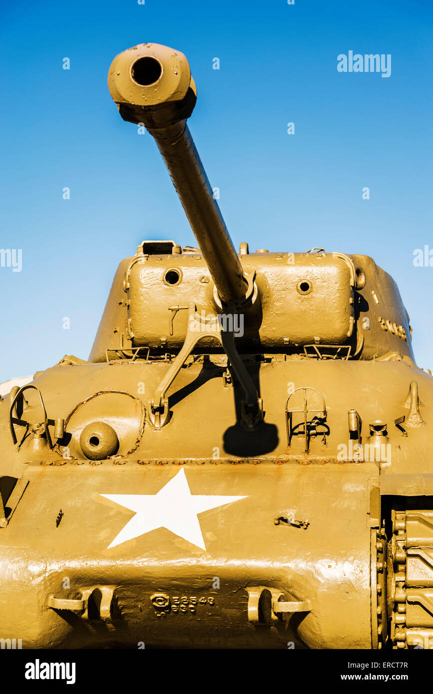 US-Panzer stehend, die Operation Overlord in der Normandie zu feiern Stockfoto