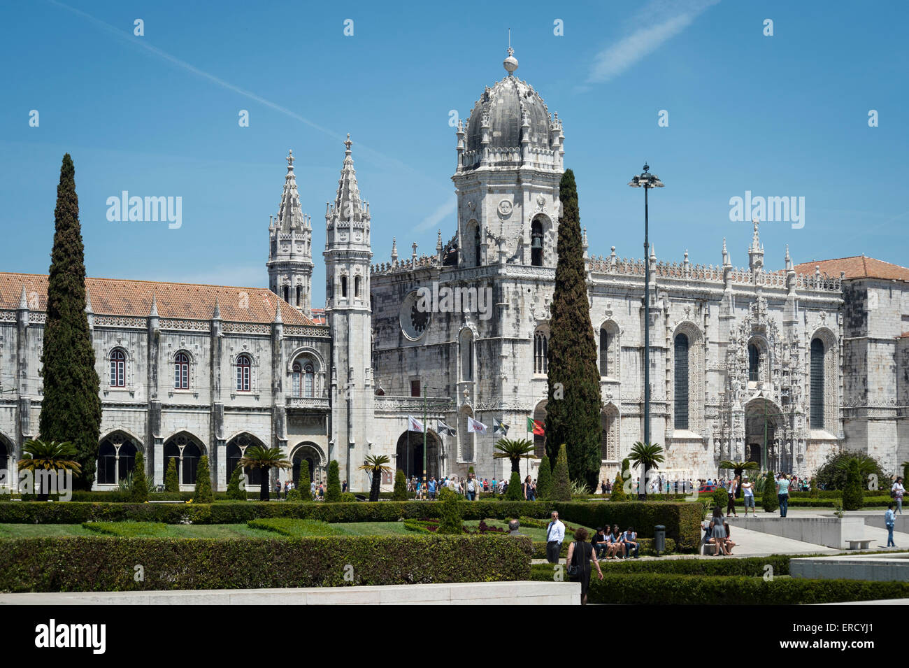 Das Kloster Jerónimos in Belém-Lissabon Stockfoto