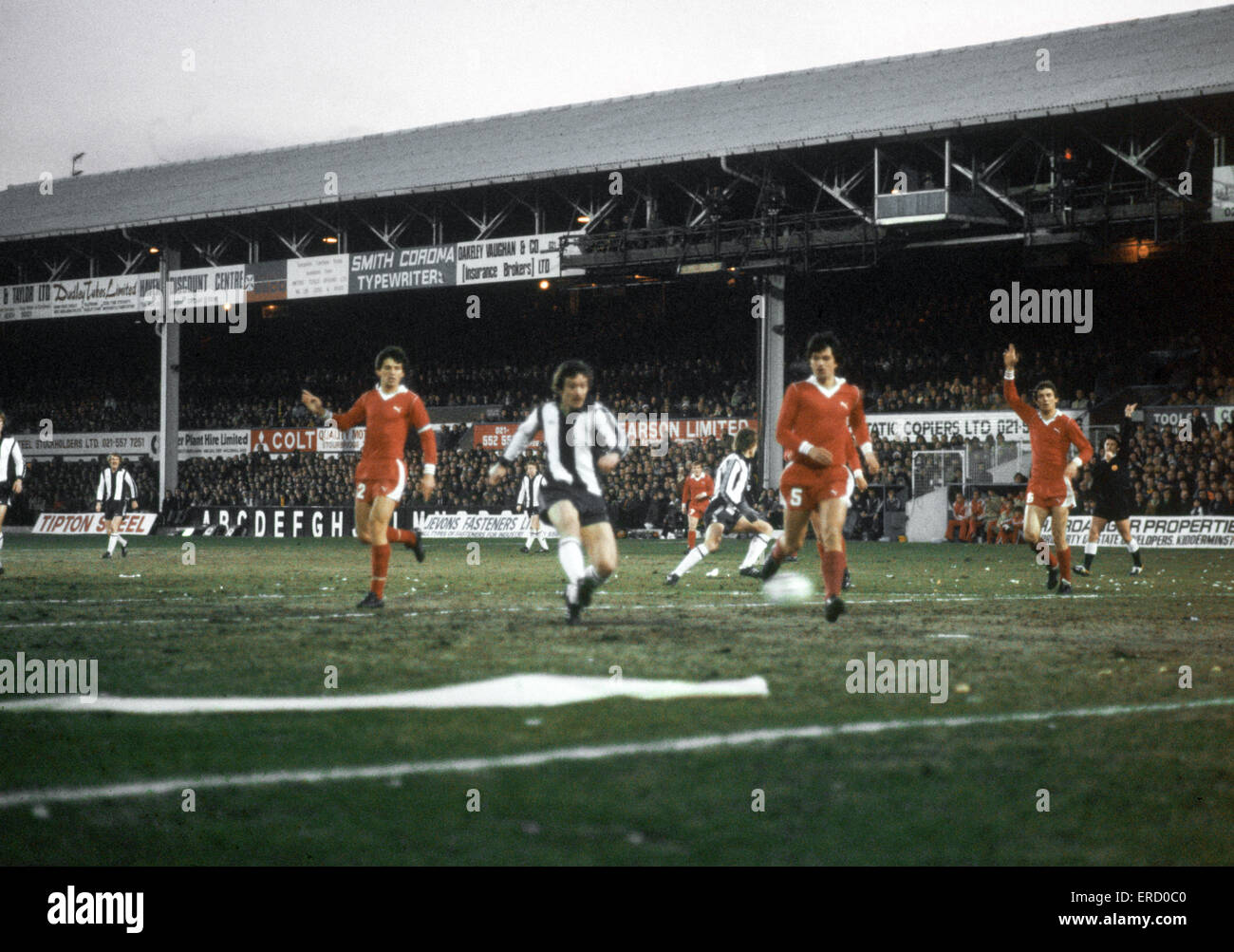 UEFA-CUP Rückspiel Quartal Match bei the Hawthorns. West Bromwich Albion 1 gegen Roter Stern Belgrad 1. (Red Star siegt im Aggregat). 21. März 1979. Stockfoto