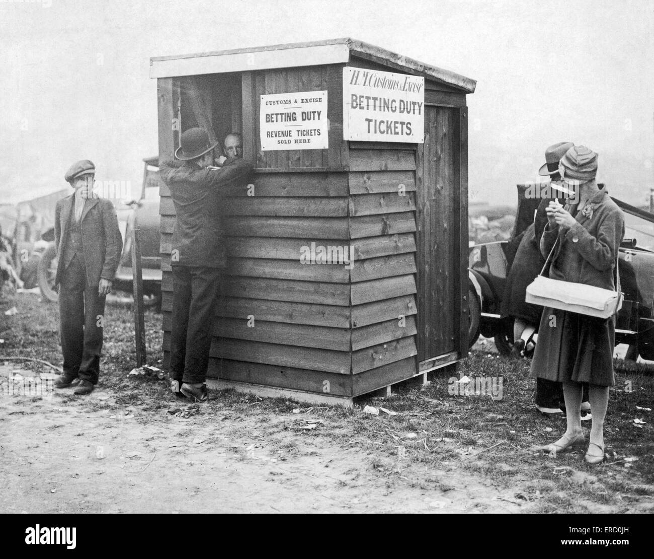 Wett-Box beim Epsom Derby, 2. Juni 1927. Stockfoto