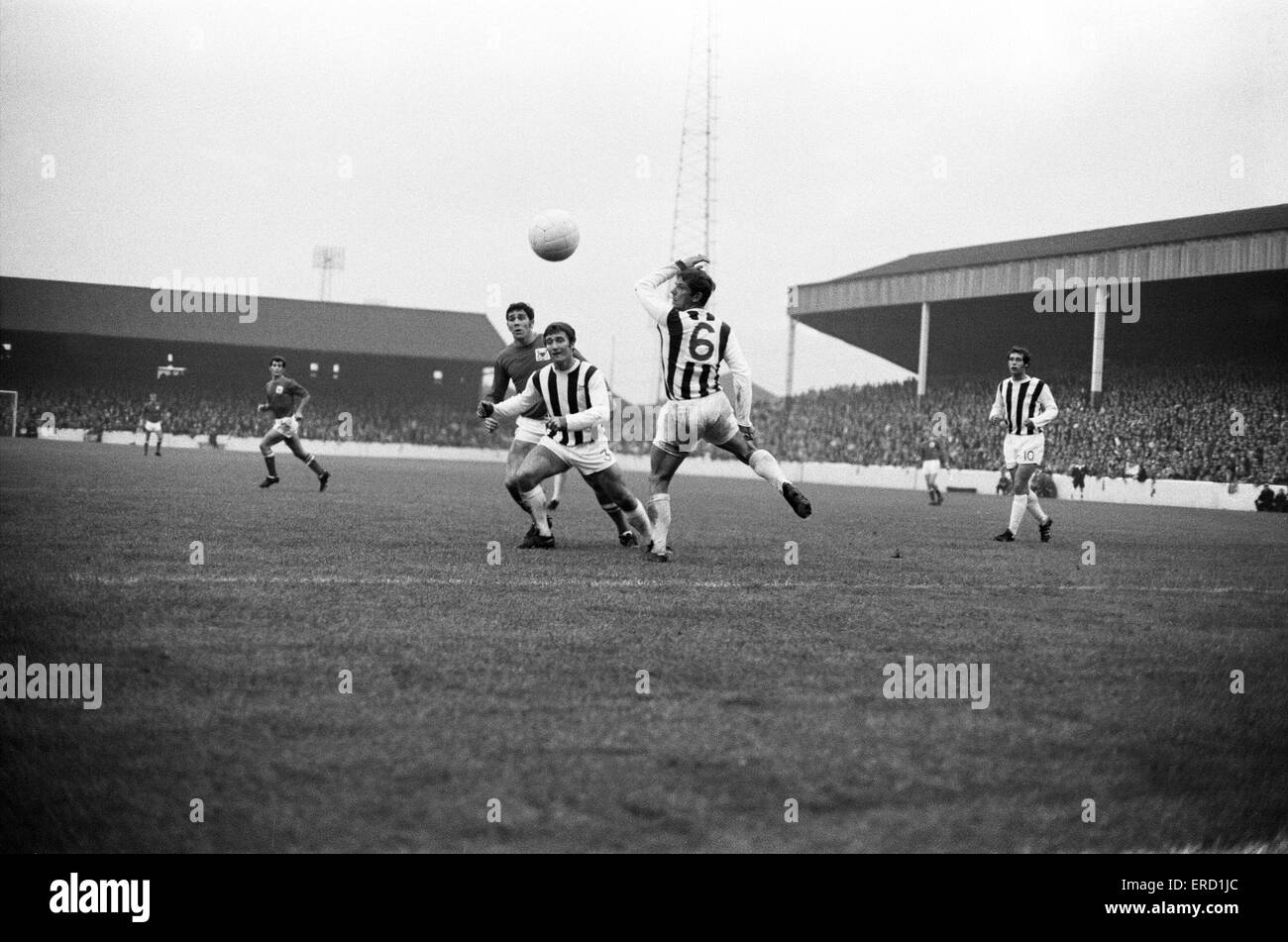 Englische League Division One Match im City Ground. Nottingham Forest 1 V West Bromwich Albion 0. Graham Williams von West Bromwich Albion. 26. August 1969. Stockfoto