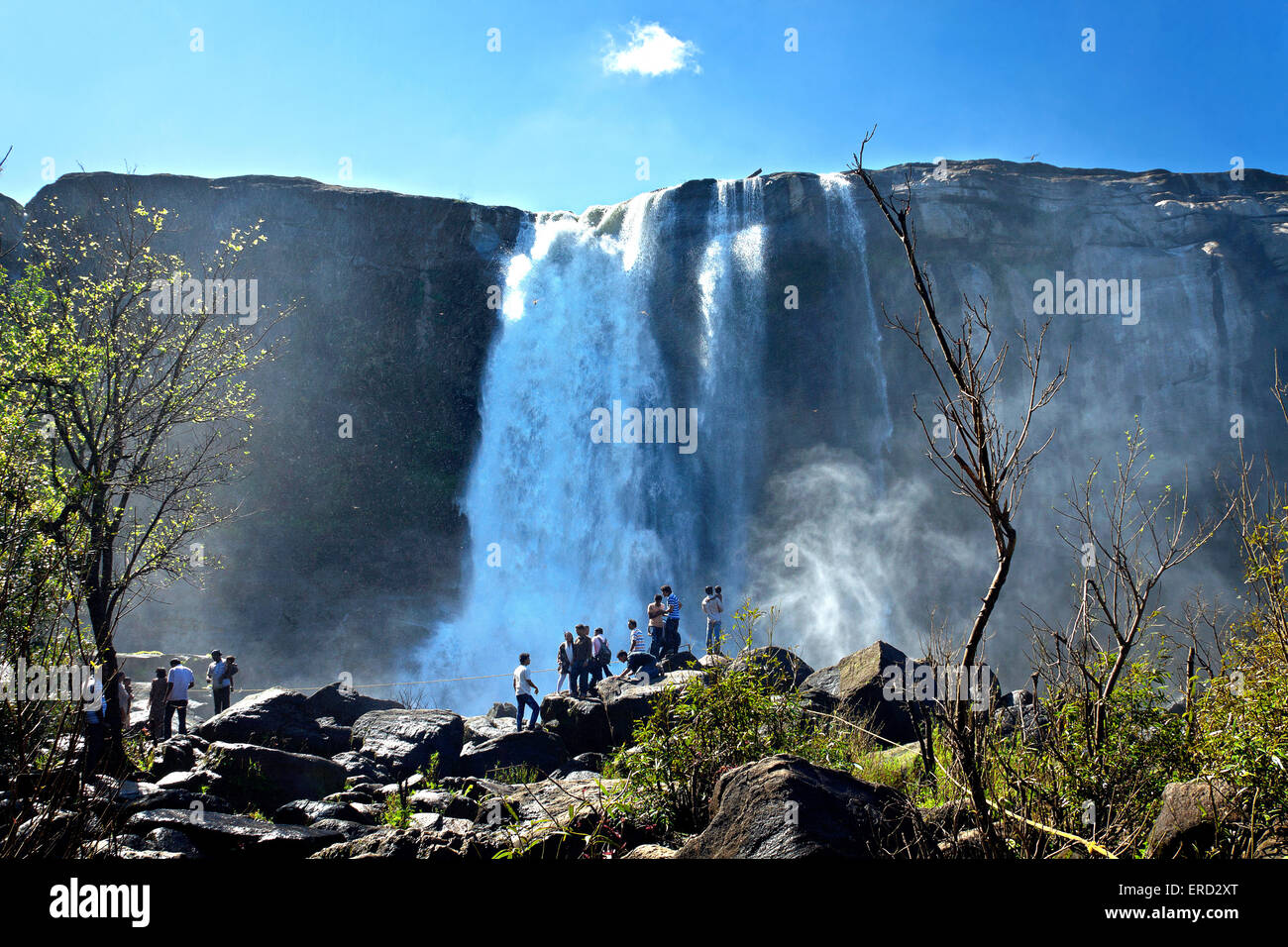 Athirapally Wasserfälle, Kerala, Indien Stockfoto