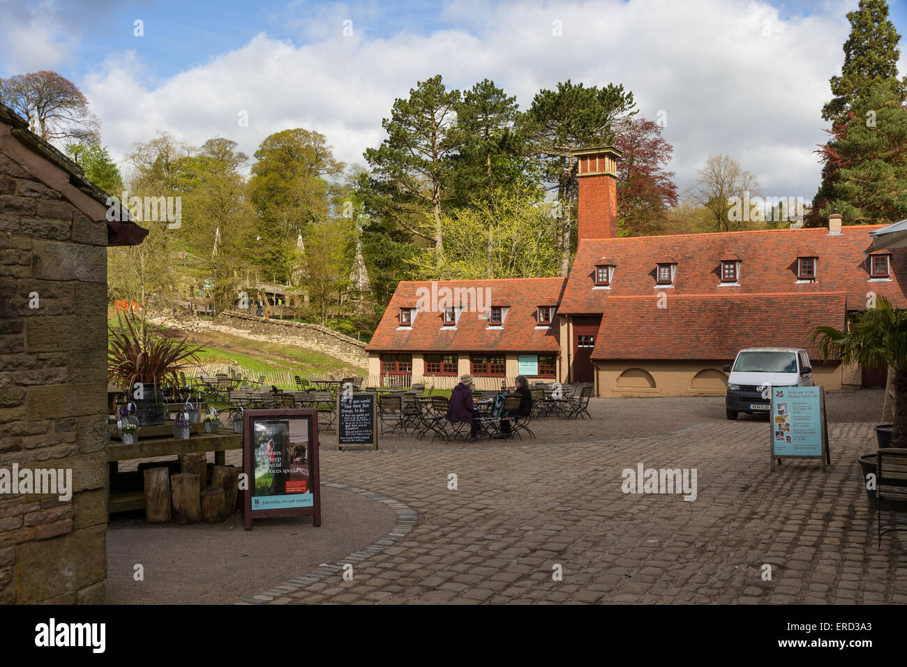 Die Holzlagerplatz im Lyme Park in Disley, Cheshire. Stockfoto