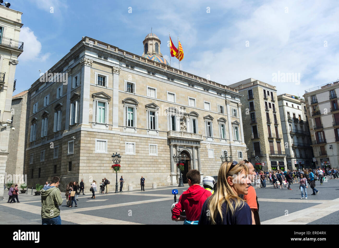 Palau De La Generalitat, Plaça de Sant Jaume, Barcelona, Spanien Stockfoto