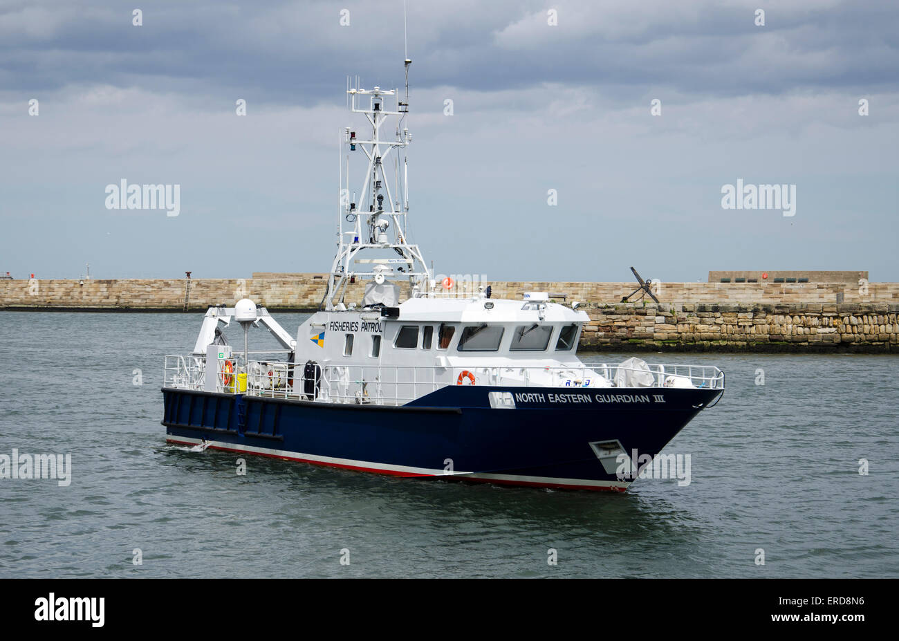 Britische Regierung Küste und Fischerei Boot Whitby uk Stockfoto