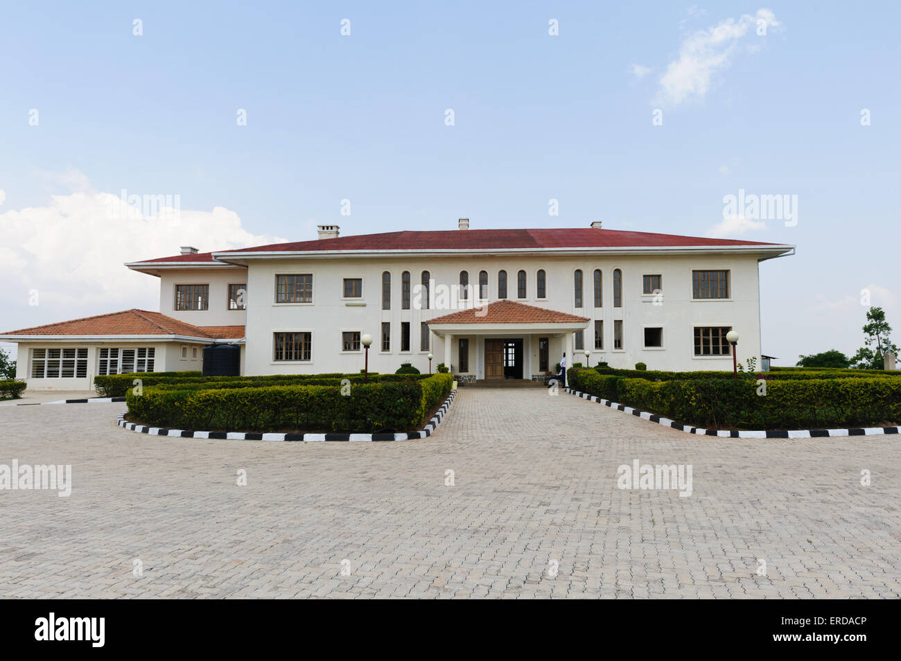 Die königliche Residenz von König Mutara III Rudahigwa in Nyanza, Ruanda. Es ist jetzt Rwesero Art Museum Stockfoto