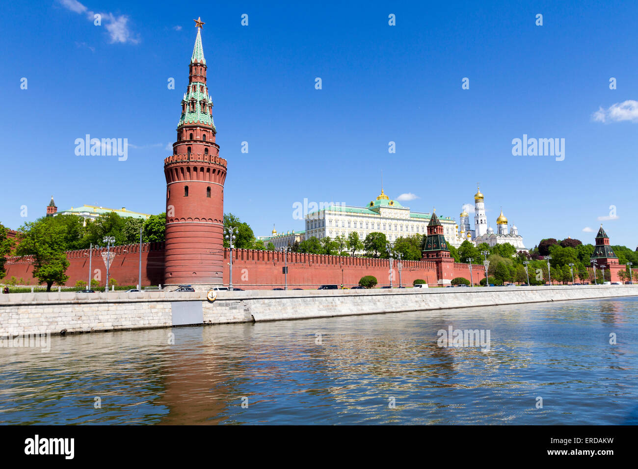 Ansicht des Moskauer Kreml Stockfoto