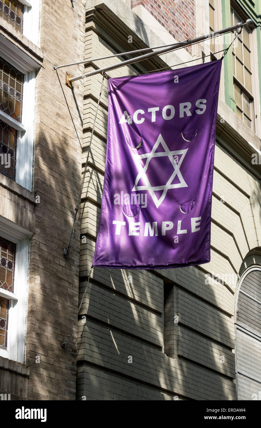 Die Schauspieler Tempel, eine Synagoge in Teufels Küche in New York City Stockfoto