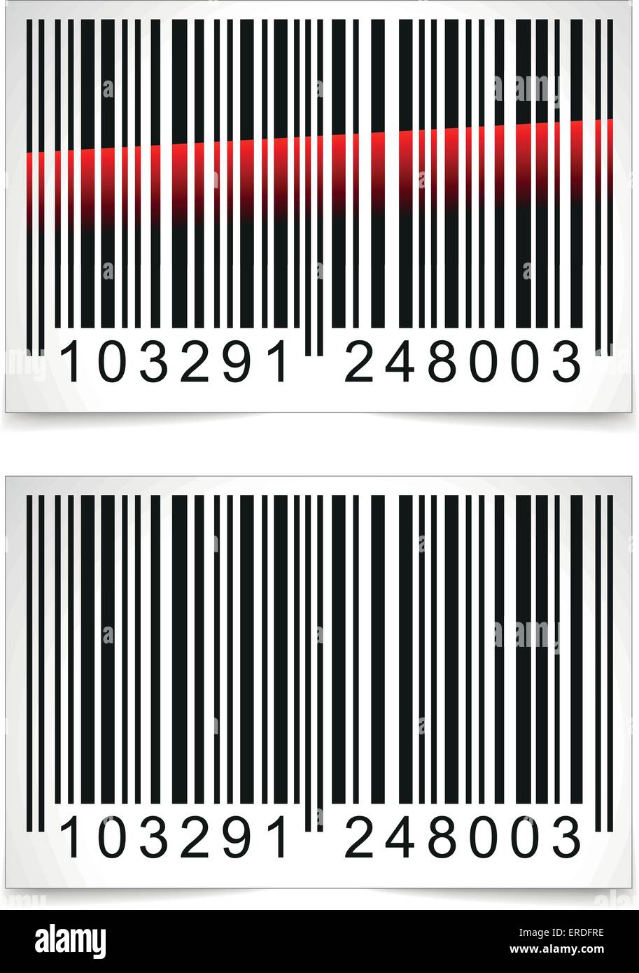 Vektor-Illustration von Barcode kennzeichnen auf weißem Hintergrund Stock Vektor