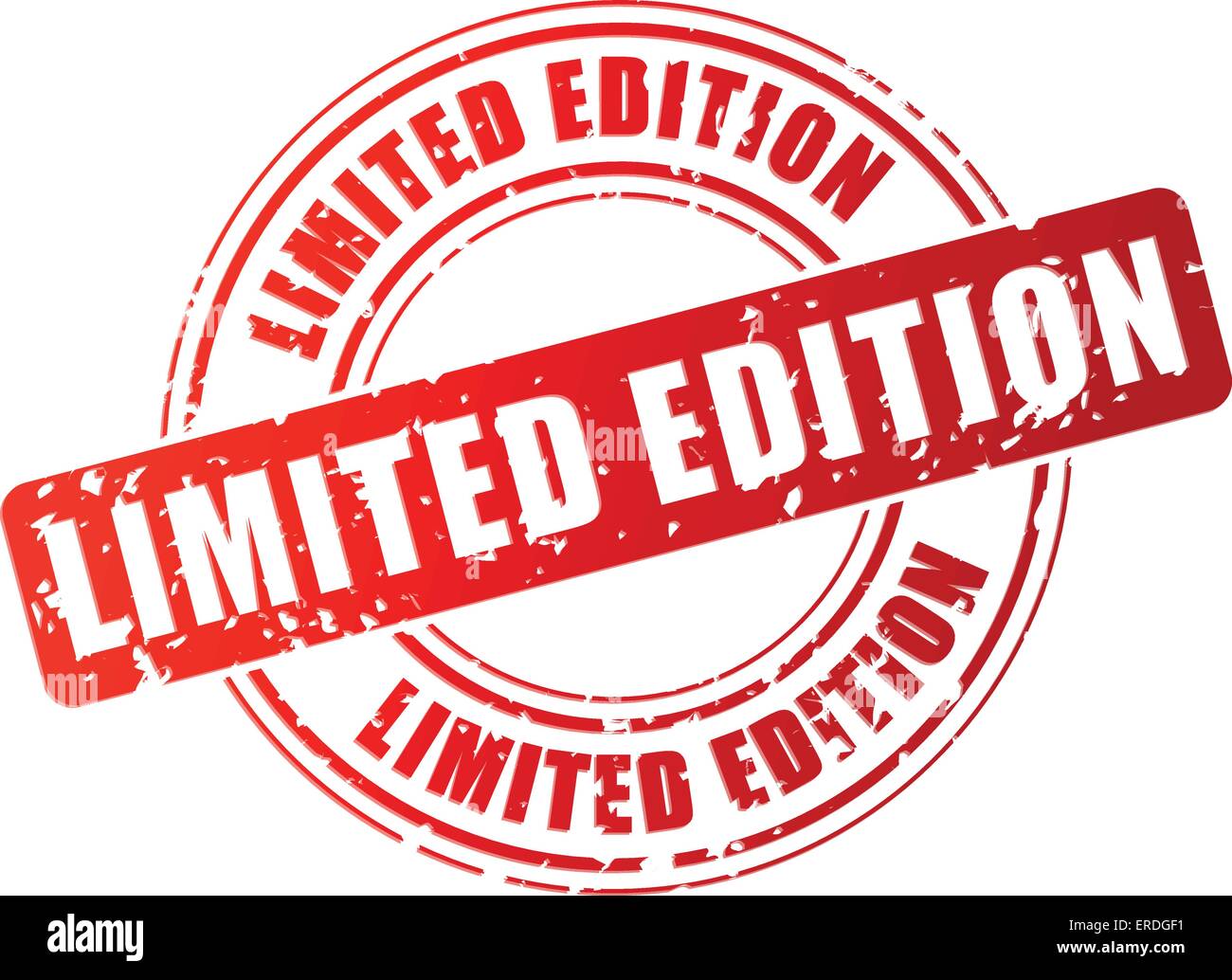 Vektor-Illustration rot Limited Edition Stempel auf weißem Hintergrund Stock Vektor