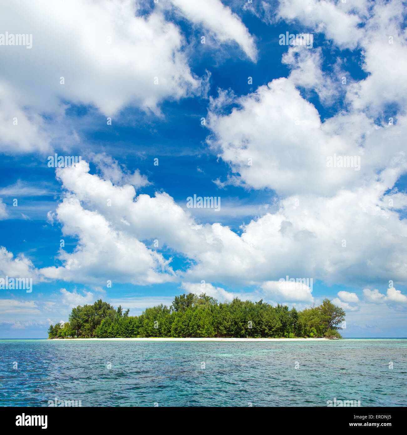 Unbewohnte Insel am Karimunjawa Archipel, Indonesien Stockfoto