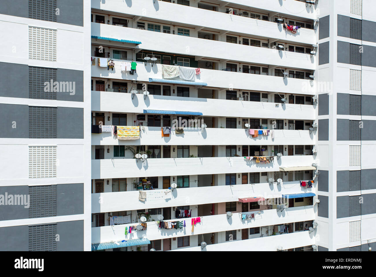Abstrakte Stadt Hintergrund. Mehrfamilienhaus in Penang, Malaysia Stockfoto