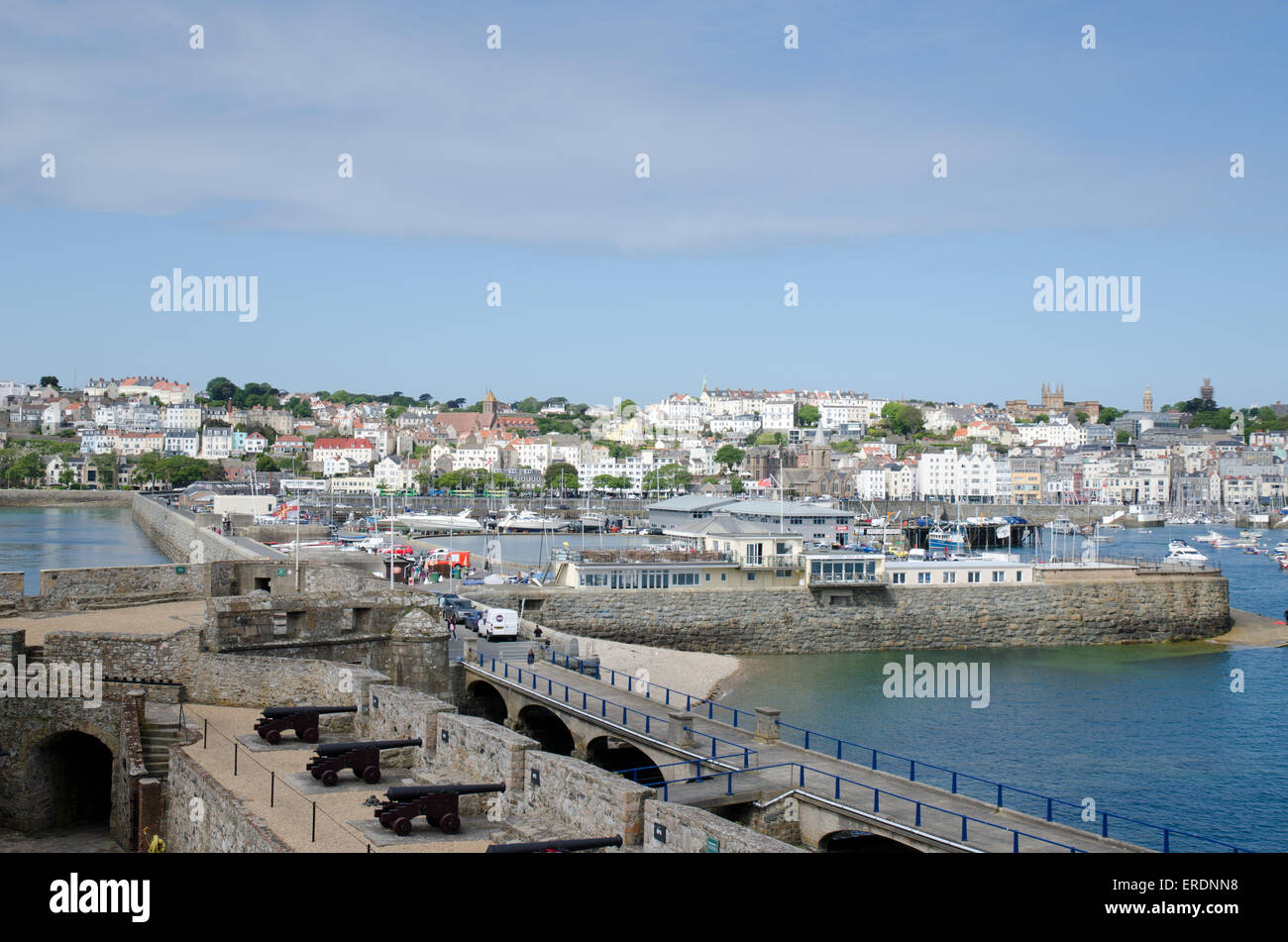 St Peter Port Harbour Guernsey Inseln Stockfoto