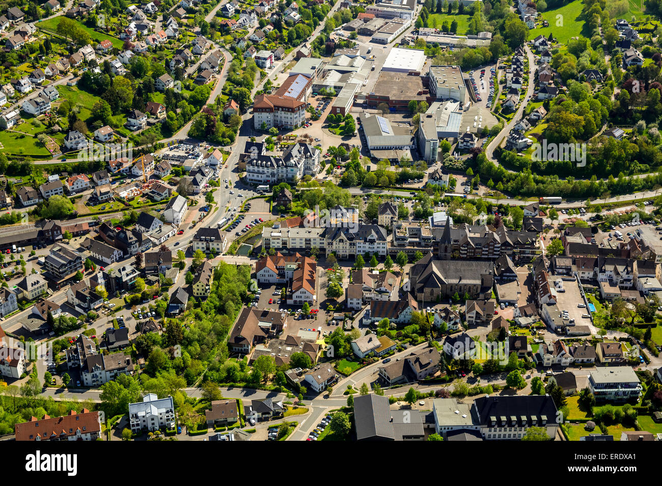 Stadtbild, Sundern, Sauerland, Nordrhein-Westfalen, Deutschland Stockfoto