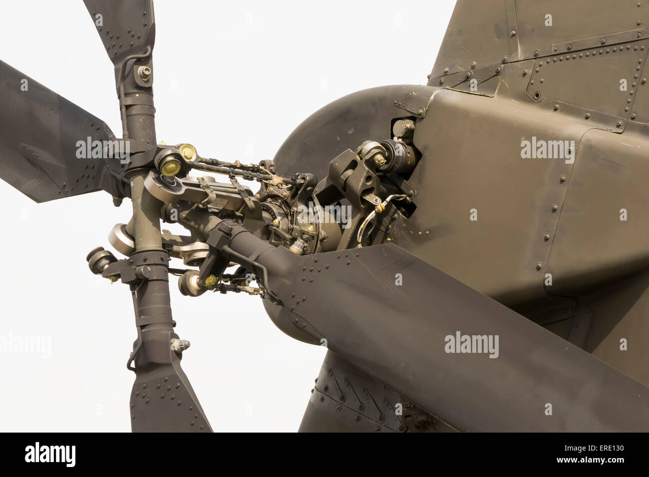 Modernen Angriff Hubschrauber Tail Rotor Mechanismus mit vier klingen Stockfoto