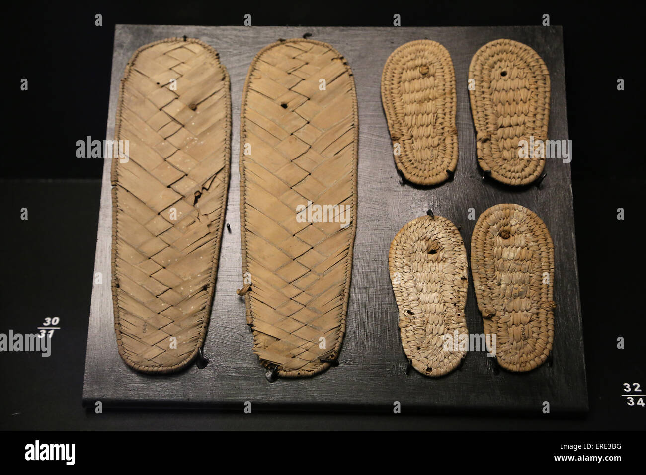 Alten Ägypten. Sandalen. Palm-Fasern. Herkunft unbekannt. Neuen Reiches (1550-1070 v. Chr.). Vatikan Museum. Stockfoto