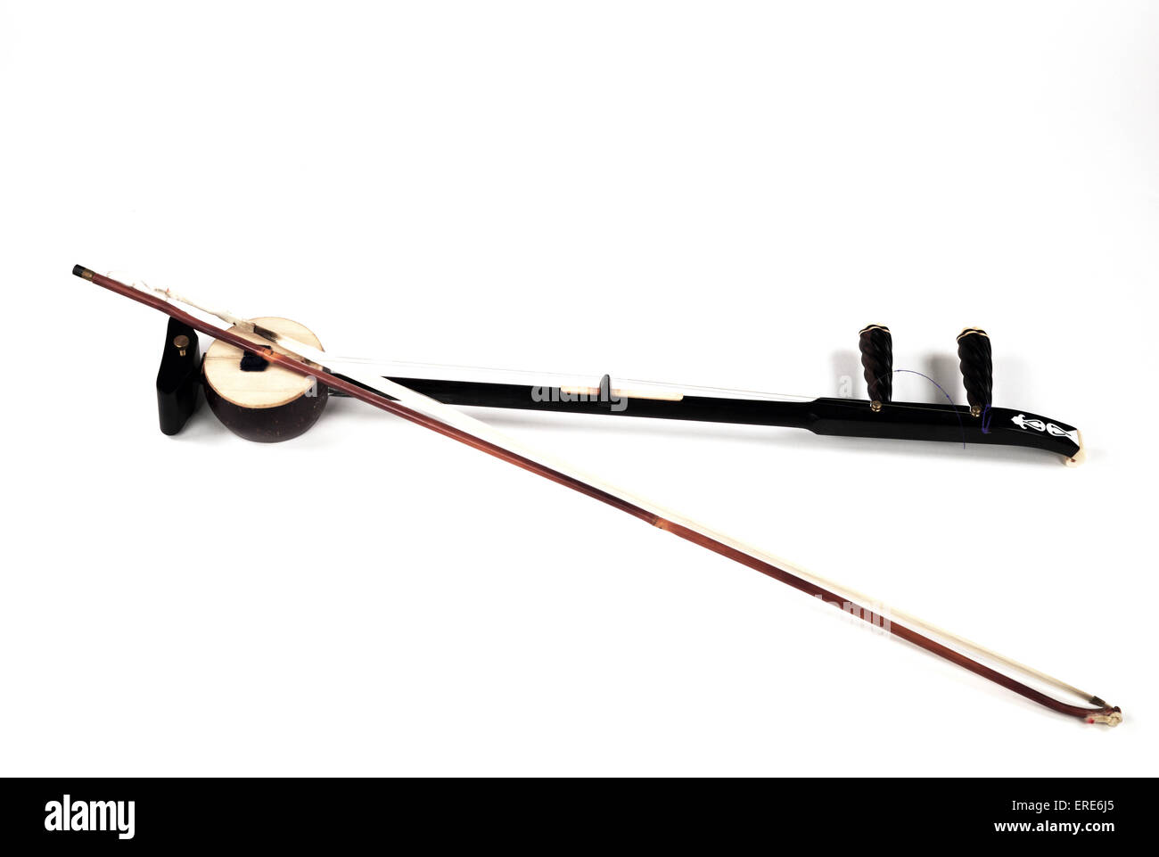 Banhu. Chinesisch (traditionell) gebeugt Saiteninstrument in der Huqin Familie der Instrumente. Aus dem Norden Chinas. Ban bedeutet ein Stück Stockfoto