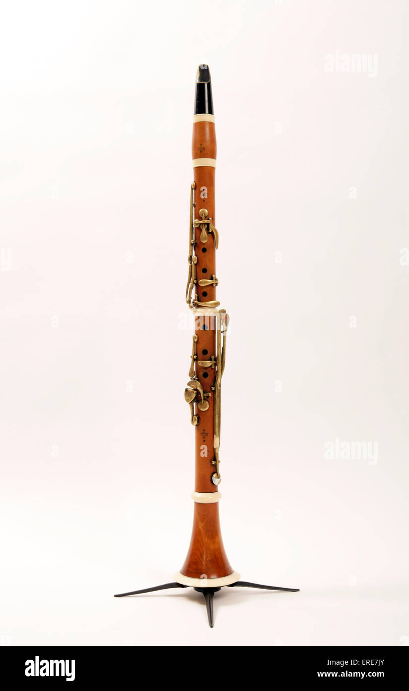 Klarinette, originalen historischen Instrumenten aus der klassischen Periode, 1700 s-1800 s. Mozart Klarinette Stockfoto