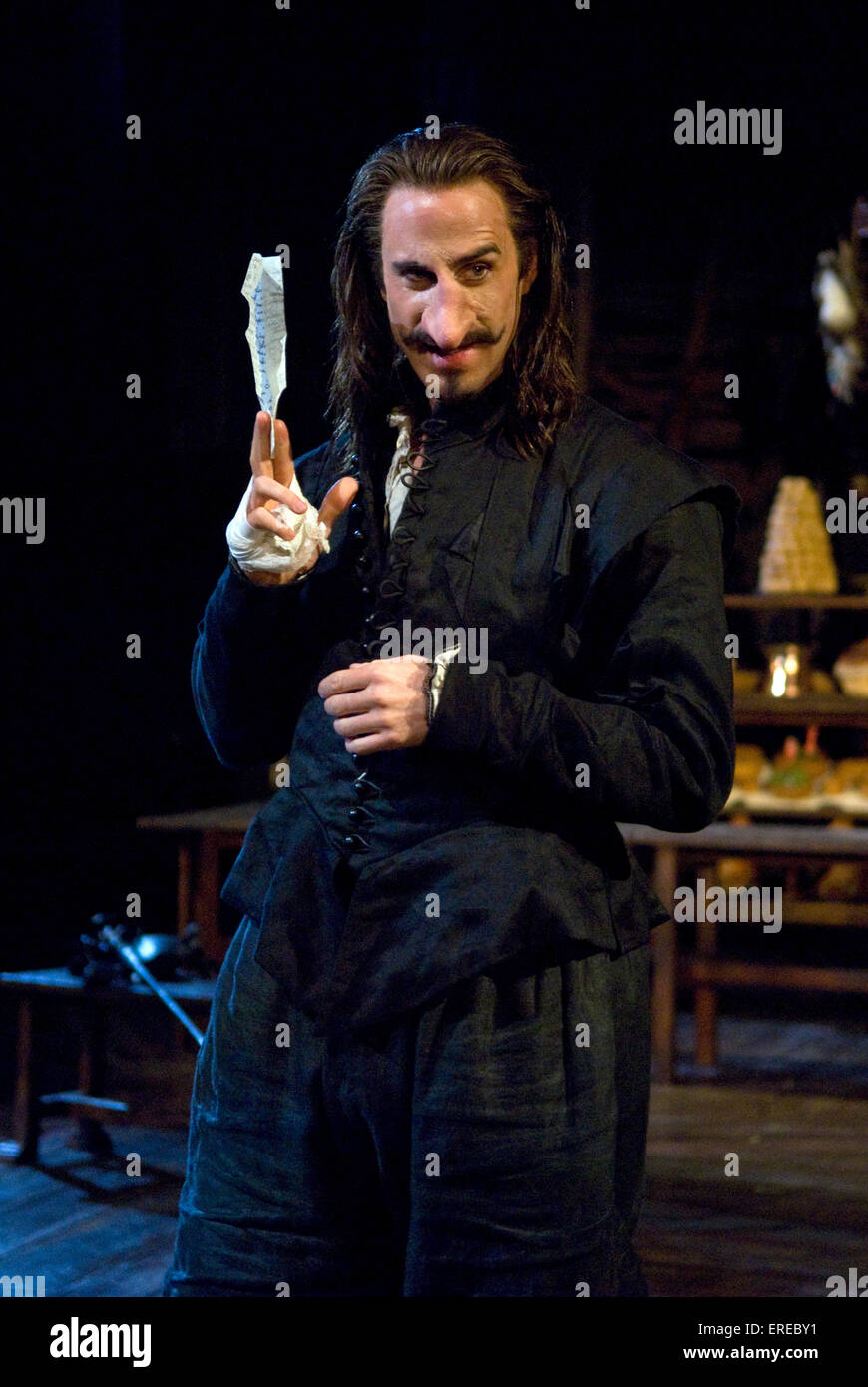 Joseph Fiennes als Cyrano de Bergerac "Cyrano de Bergerac", Chichester Festival Theatre, Mai 2009. Stockfoto