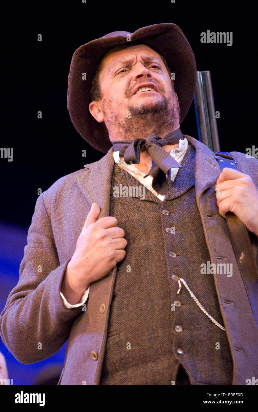 Craige Els als Jud in "Oklahoma!" von Rogers und Hammerstein, Chichester Festival Theatre, Juni 2009. Regie: John Doyle. Stockfoto