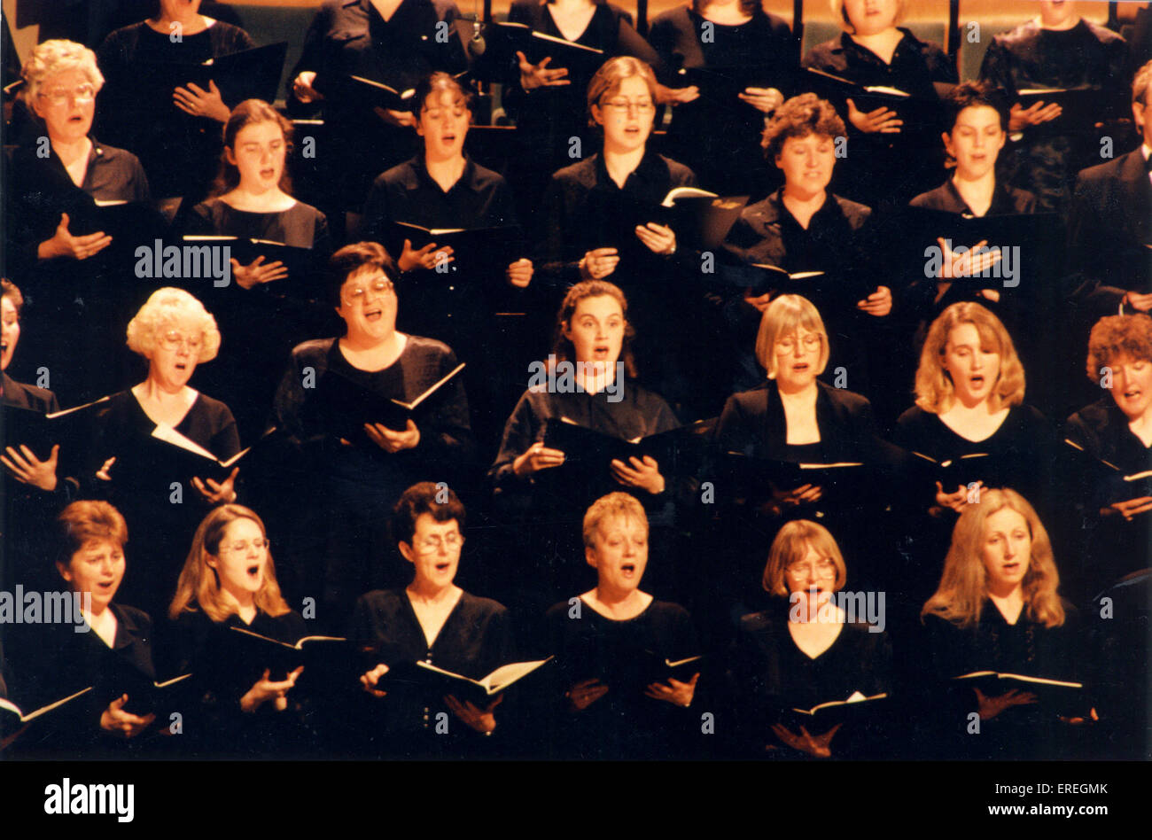 Chor-BBC NATIONAL CHORUS OF WALES Frauenchor mit BBC National Orchestra of Wales, 1998 Stockfoto