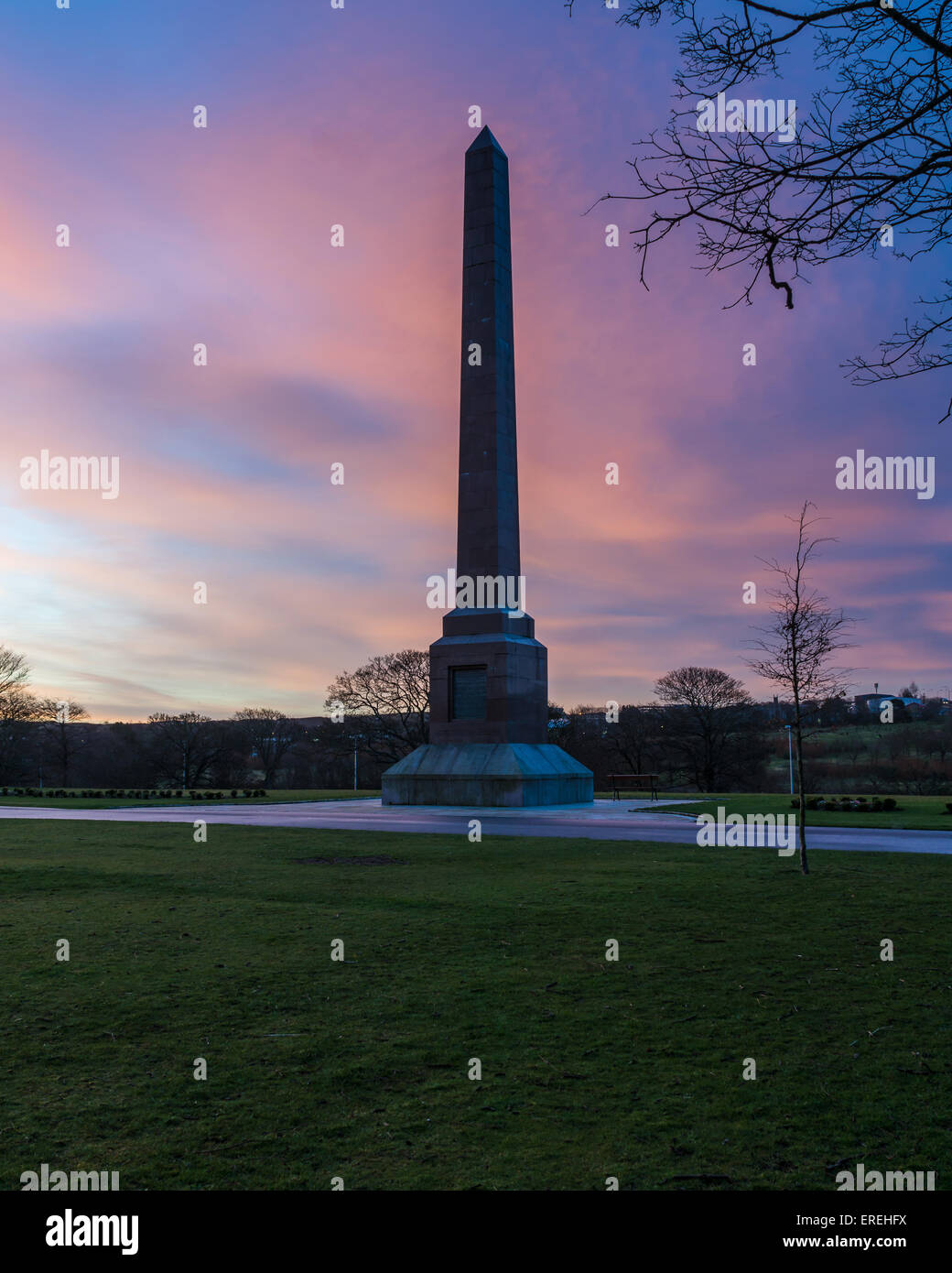 McGrigor Denkmal, bevor die Sonne aufgeht. Stockfoto