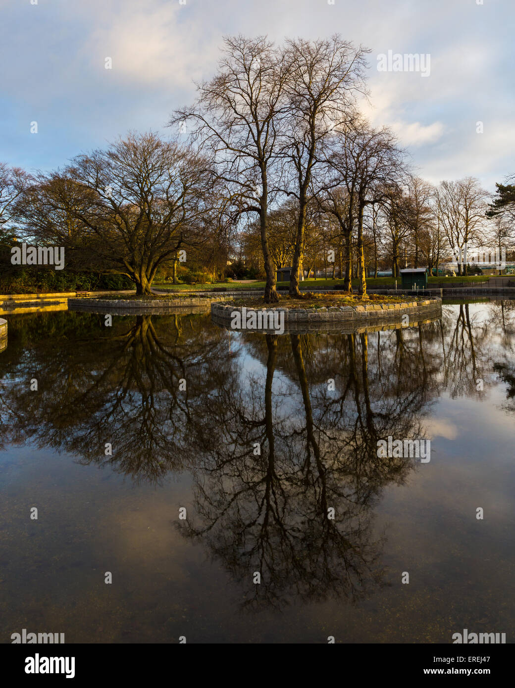 Bootfahren Teich Duthie Park Stockfoto