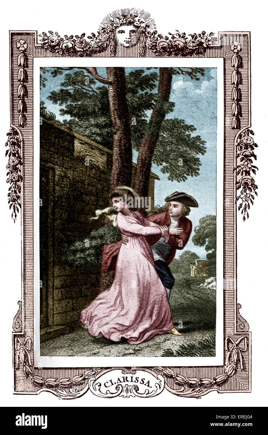 "Clarissa Harlowe; oder die Geschichte einer jungen Frau "von Samuel Richardson. Zuerst veröffentlicht in 1778. Illustration von Thomas Stockfoto