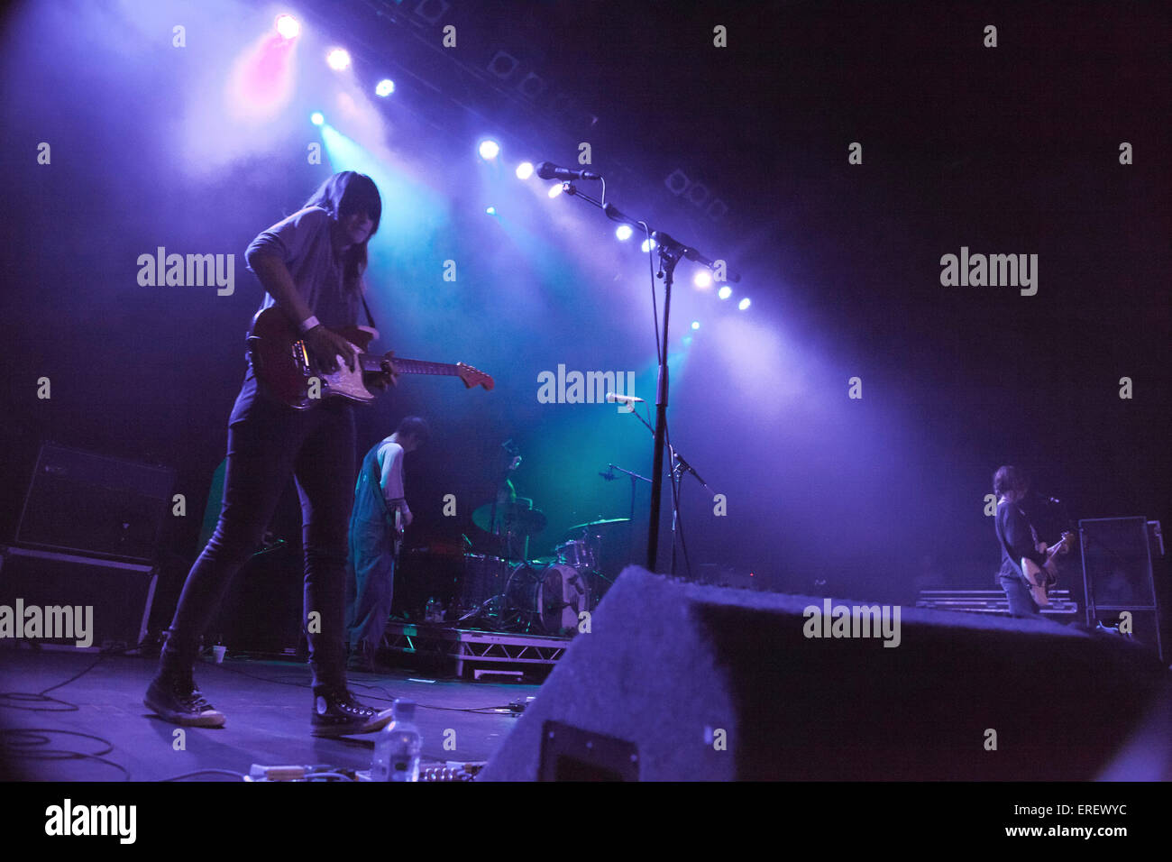 Kriegsbemalung, amerikanischer experimenteller Kunst-Rock-Gruppe bei der ABC-O2-Bühne auf dem "Hirsch und Dolch" Indie-Rock-Festival, Stockfoto