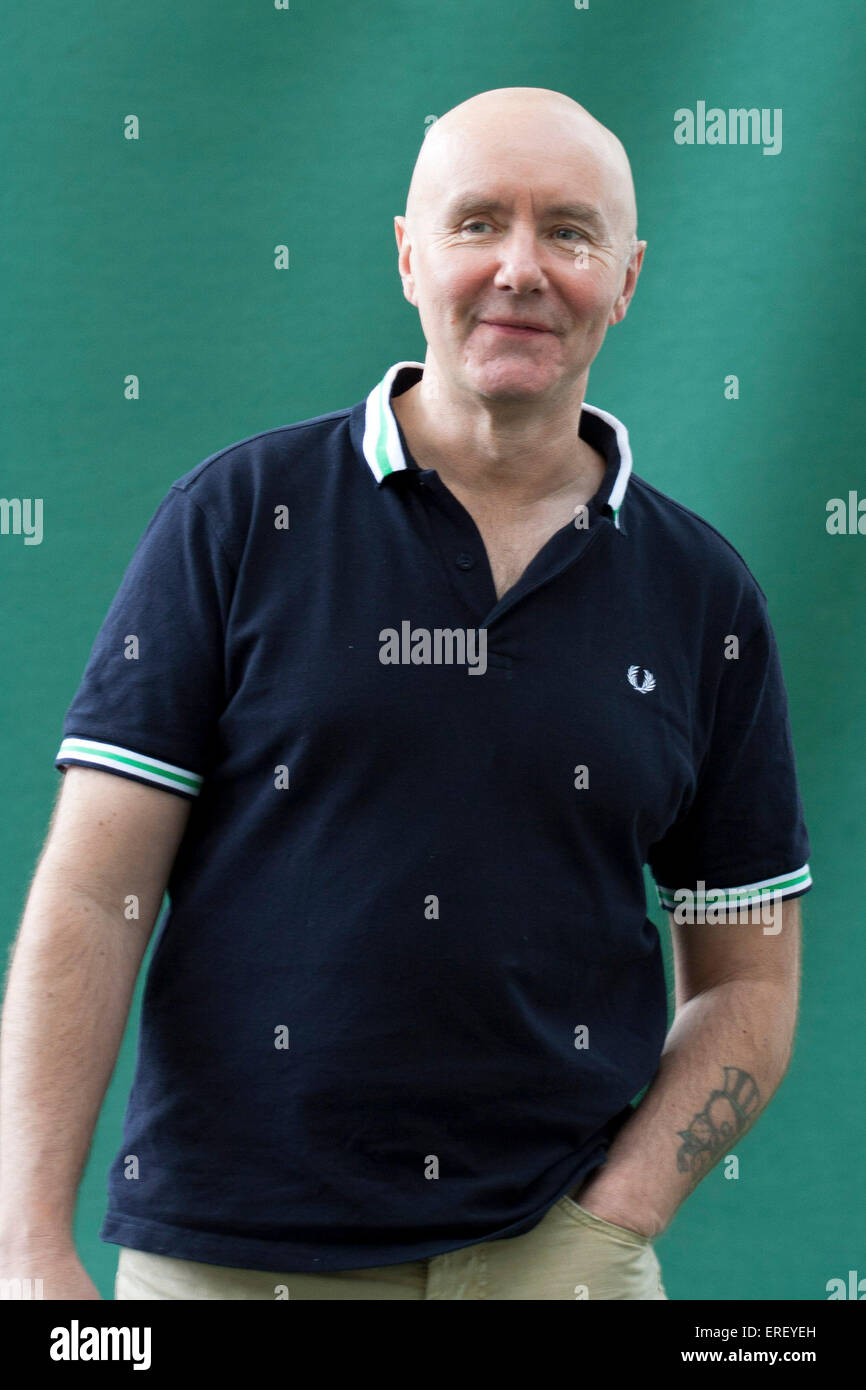 Irvine Welsh beim Edinburgh International Festival 2011 zu buchen. Schottischer Schriftsteller, berühmt für seinen Roman "Trainspotting": 27 Stockfoto