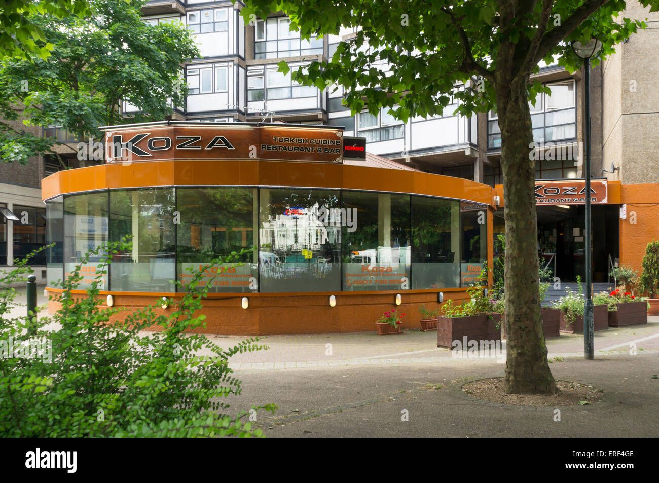 Koza türkisches Restaurant im Lambeth Towers war ursprünglich die alte Personen Mittagessen Club.  DETAILS IN DER BESCHREIBUNG. Stockfoto