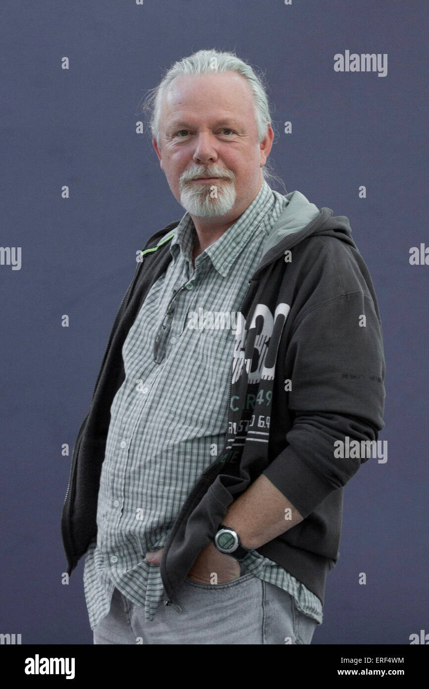 Peter kann bei Edinburgh International Festival 2012 buchen.  Dort sein neueste Buch "The Lewis Man" diskutieren. Schottischer Schriftsteller Stockfoto