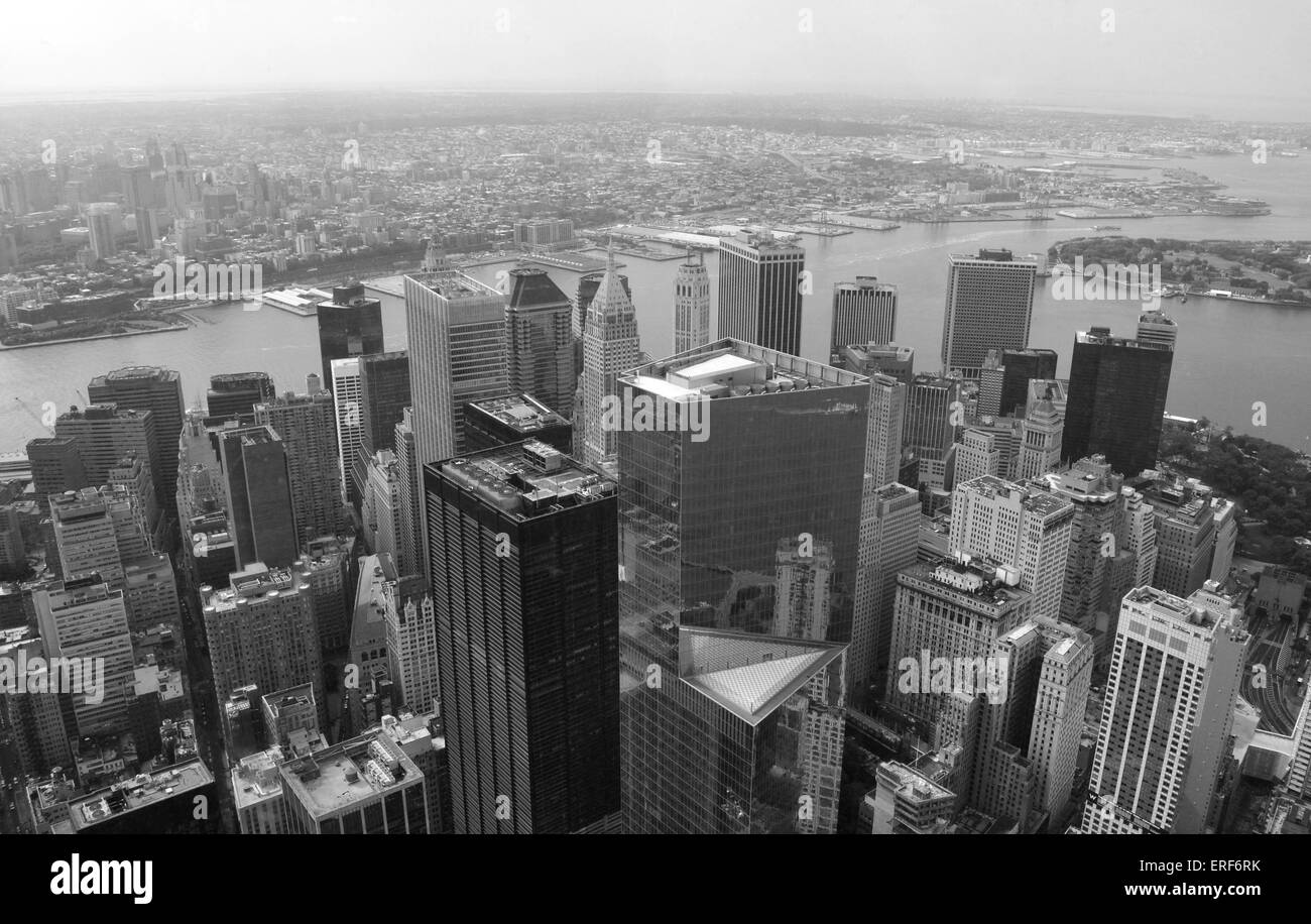 Blick auf Lower Manhattan. Stockfoto