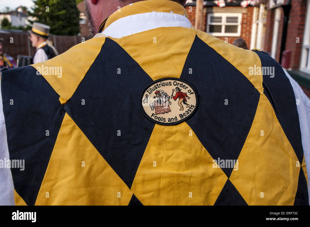 Weste von Morris Männer beim Tanzen, Southampton, England getragen. Stockfoto