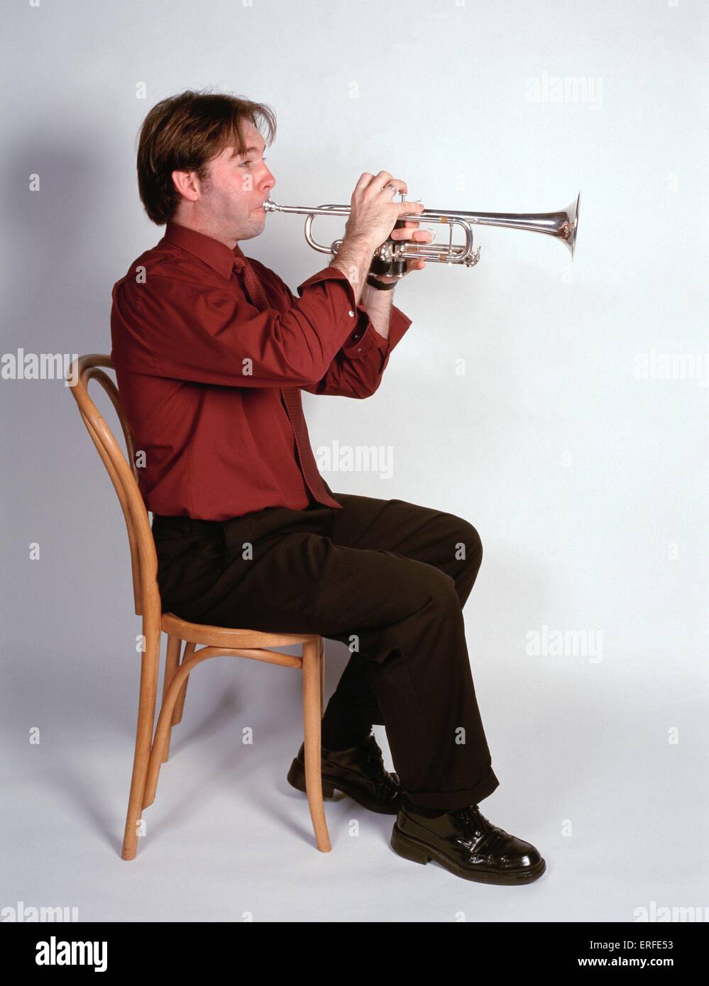 Philippe Schartz - Trompete in c Principal-Trompete in BBC National Orchestra of Wales Stockfoto