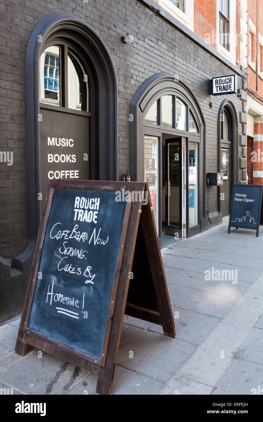 Rough Trade Plattenladen, Broad Street, Nottingham, England, UK Stockfoto