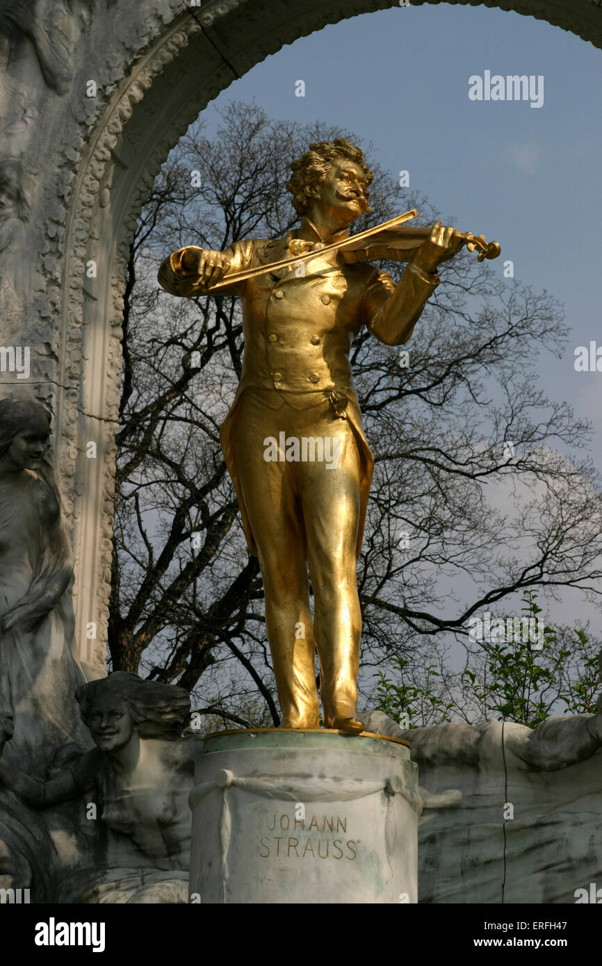 Johann Strauss II - Mahnmal für die österreichischen Komponist, Dirigent und Violinist im Stadtpark, Wien, Österreich. 25 Oktober Stockfoto