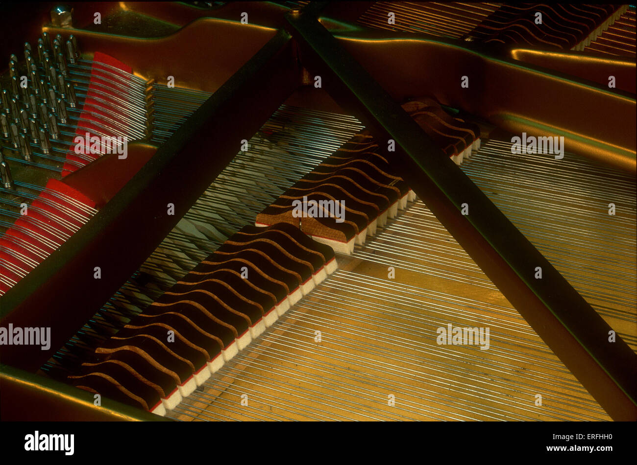 Instrumente - KEYBOARD - Klavier - Flügel-Klavier von Steinway.  STREICHER UND DÄMPFER Stockfoto