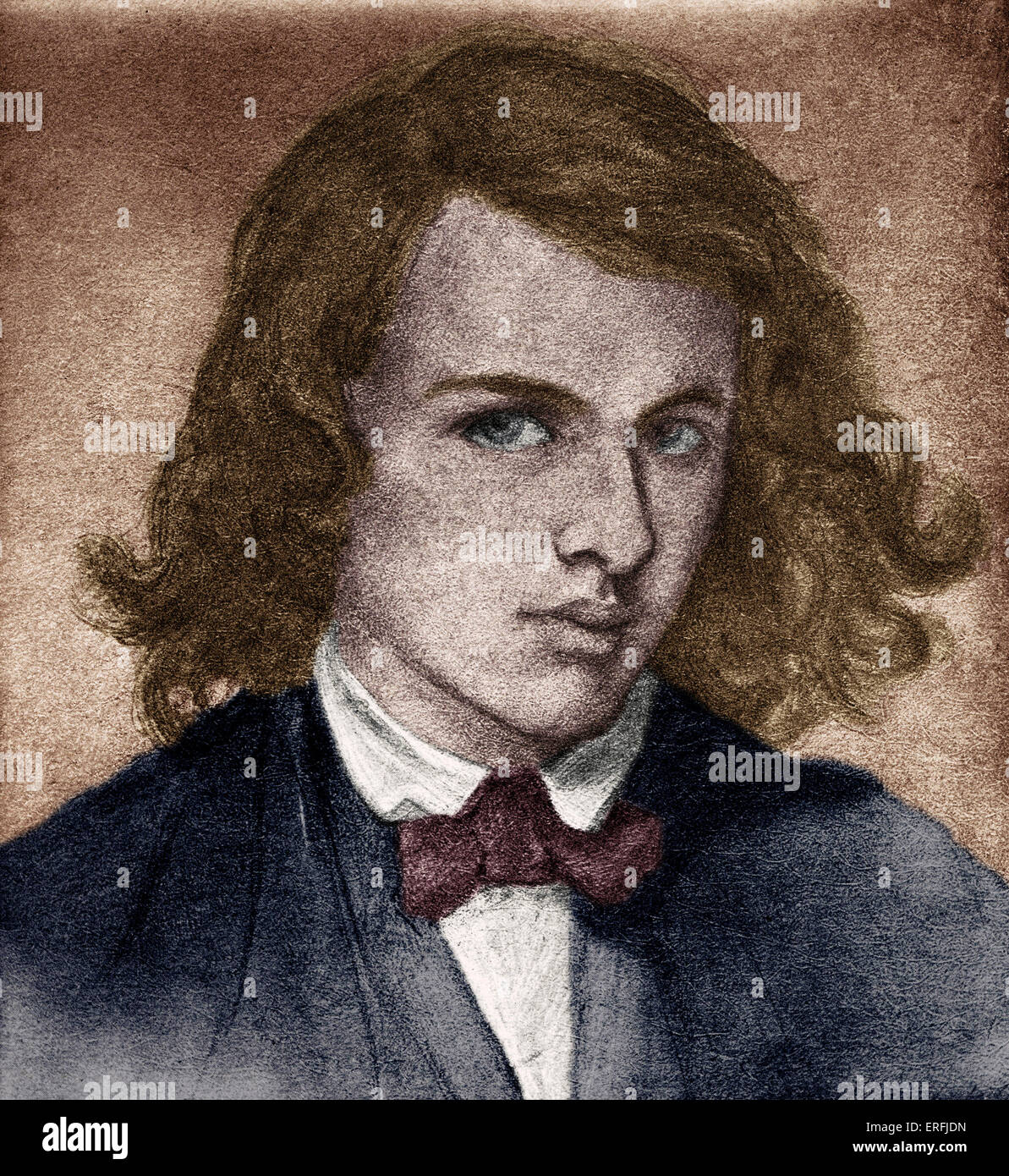 Rossetti, Dante Gabriel oder Gabriel Charles Dante Rossetti - englischer Dichter, Maler und Übersetzer 1828-1882.  Selbstbildnis als Stockfoto