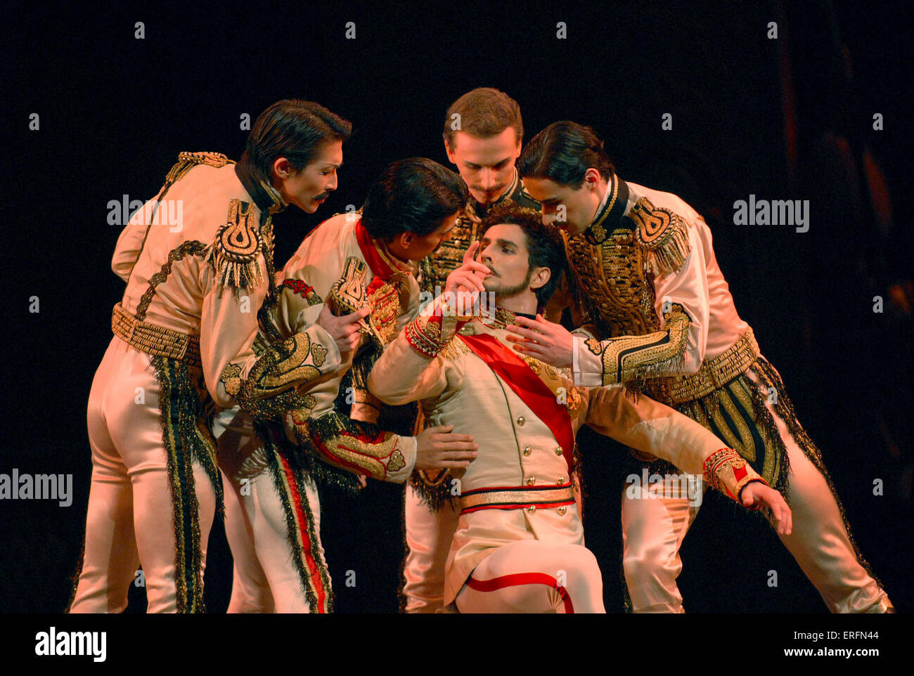 Mayerling - Martin Harvey als "Kronprinz Rudolf von Österreich-Ungarn" und Zachary Faruque, Valeri Hristov, Kenta Kura, Ernst Stockfoto