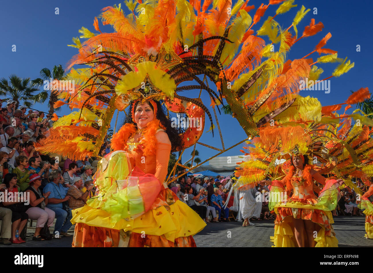 Fasching-Karneval. Puerto De La Cruz. Teneriffa. Spanien. Stockfoto