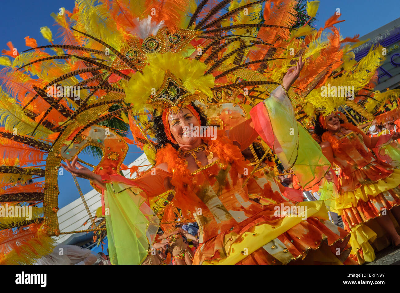 Fasching-Karneval. Puerto De La Cruz. Teneriffa. Spanien. Stockfoto