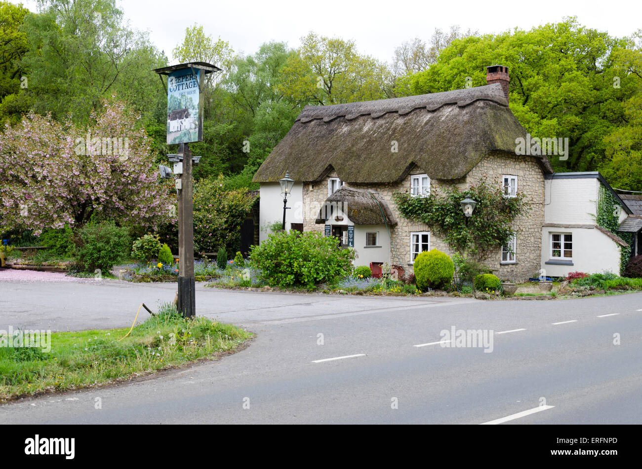 Tierpfleger Hütte frei Haus Pub in der Nähe von Cullompton Devon Stockfoto