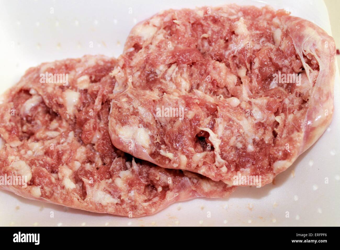 Würstchen aus Schweinefleisch Stockfoto