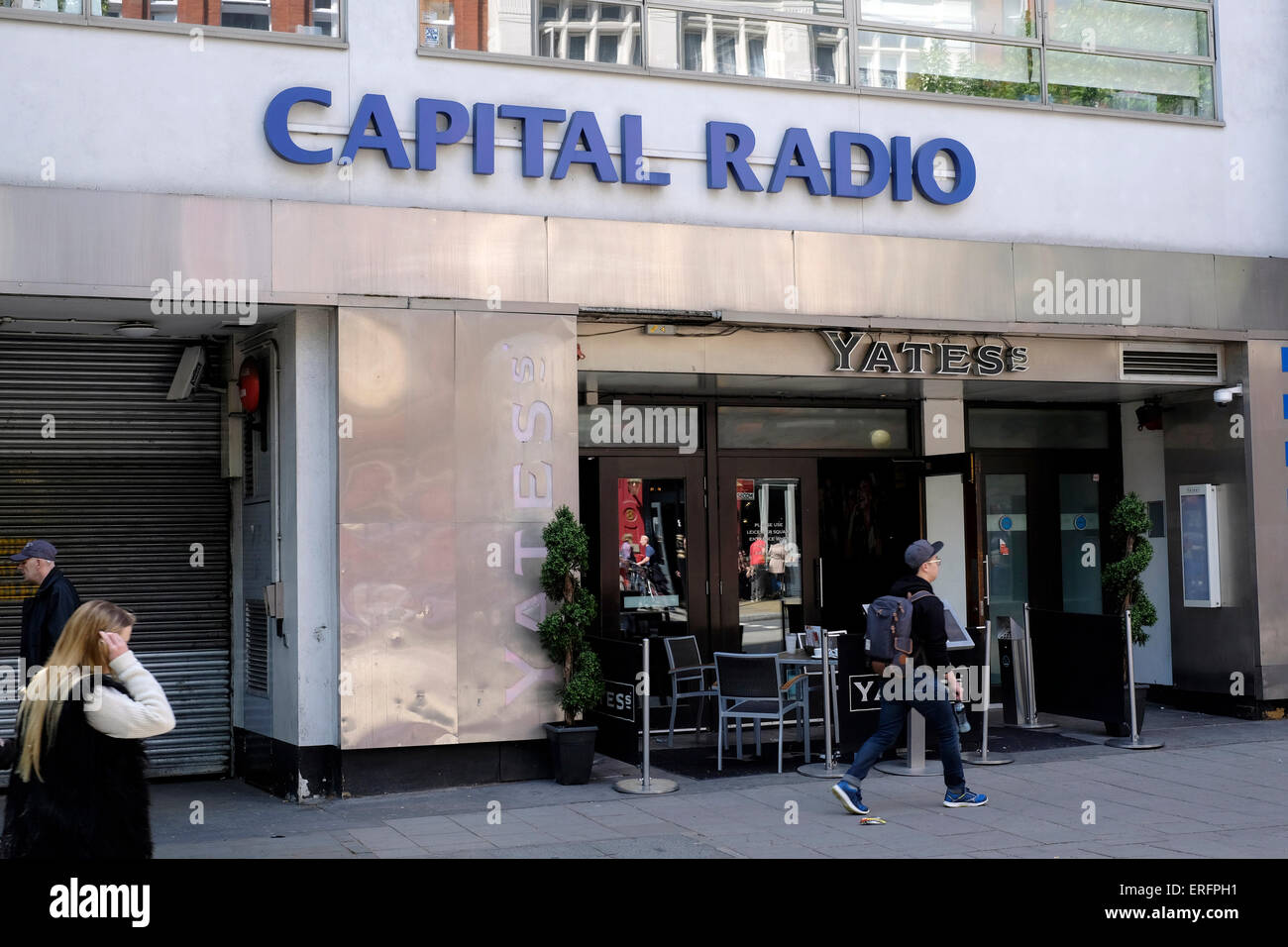 Einen allgemeinen Überblick über Capital Radio am Leicester Square Stockfoto
