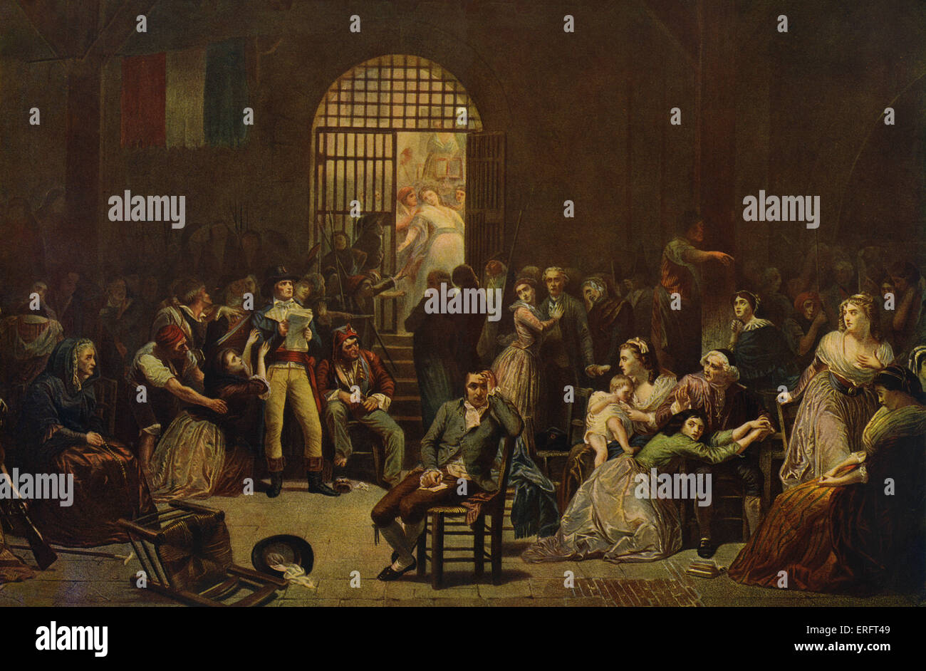 "Call für die letzten Opfer des Terrors" - nach einem Gemälde von Charles Louis Lucien Müller, c. 1850. CLM, französischer Maler und Grafiker: 1815 Stockfoto