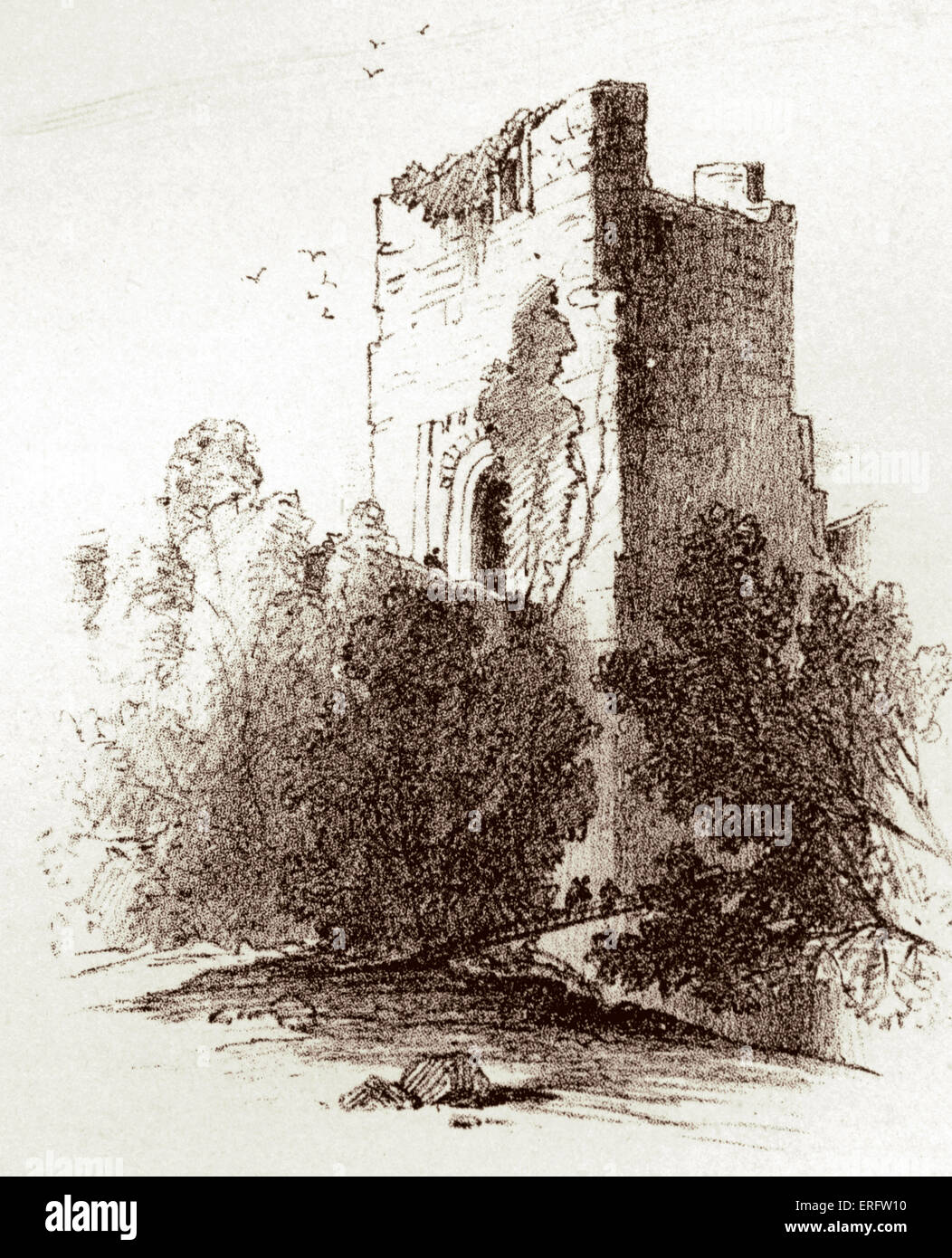 Farnham Castle - zuerst gebaut im Jahr 1138 von Henri de Blois, Enkel von Wilhelm den Eroberer, Bischof von Winchester, das Schloss Stockfoto