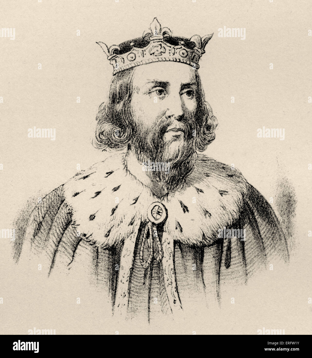 Alfred der große (849 – 899) war König von der südlichen angelsächsischen Königreich von Wessex von 871 bis 899. Alfred ist bekannt für seine Stockfoto